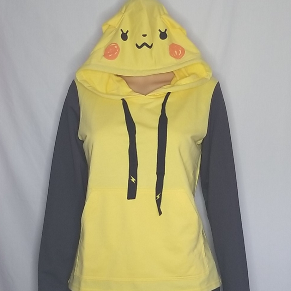 Nintendo Other - Rare Japanese Pikachu Hoodie W/ Ears And Tail